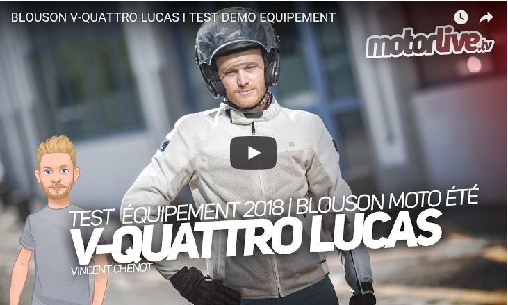 Essai Motoservices : blouson moto Lucas Vquattro design