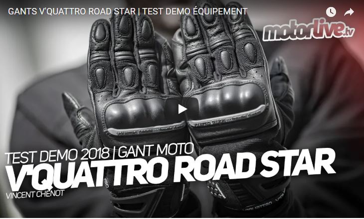 Essai Motoservices : gants moto Roadstar Vquattro design