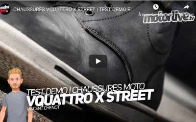 Essai Motoservices : chaussures moto X-street Vquattro design