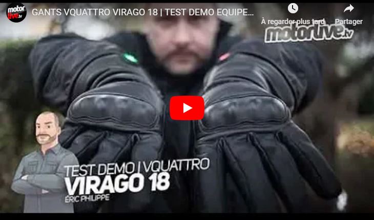 Essai Motoservices : gants chauffants Virago 18 Vquattro design